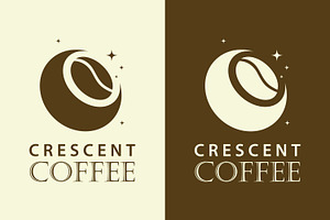 Crescent coffee logo, a Branding & Logo Template by Saba Vector