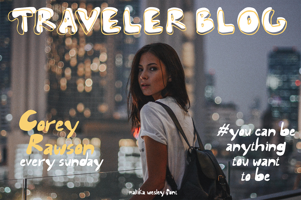 Mallika Wesley - Playful Font, a Handwritten Font by madeDeduk (Photo 2 of 15)
