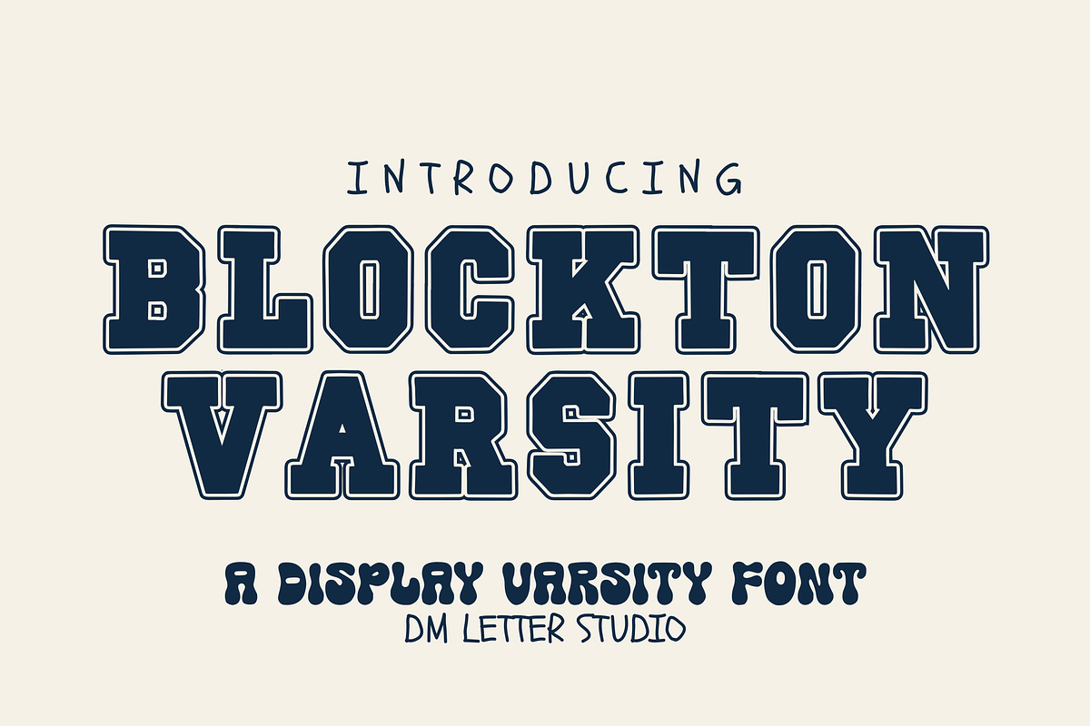 Blockton Varsity, a Slab Serif Font by Dm Studio (Photo 1 of 10)