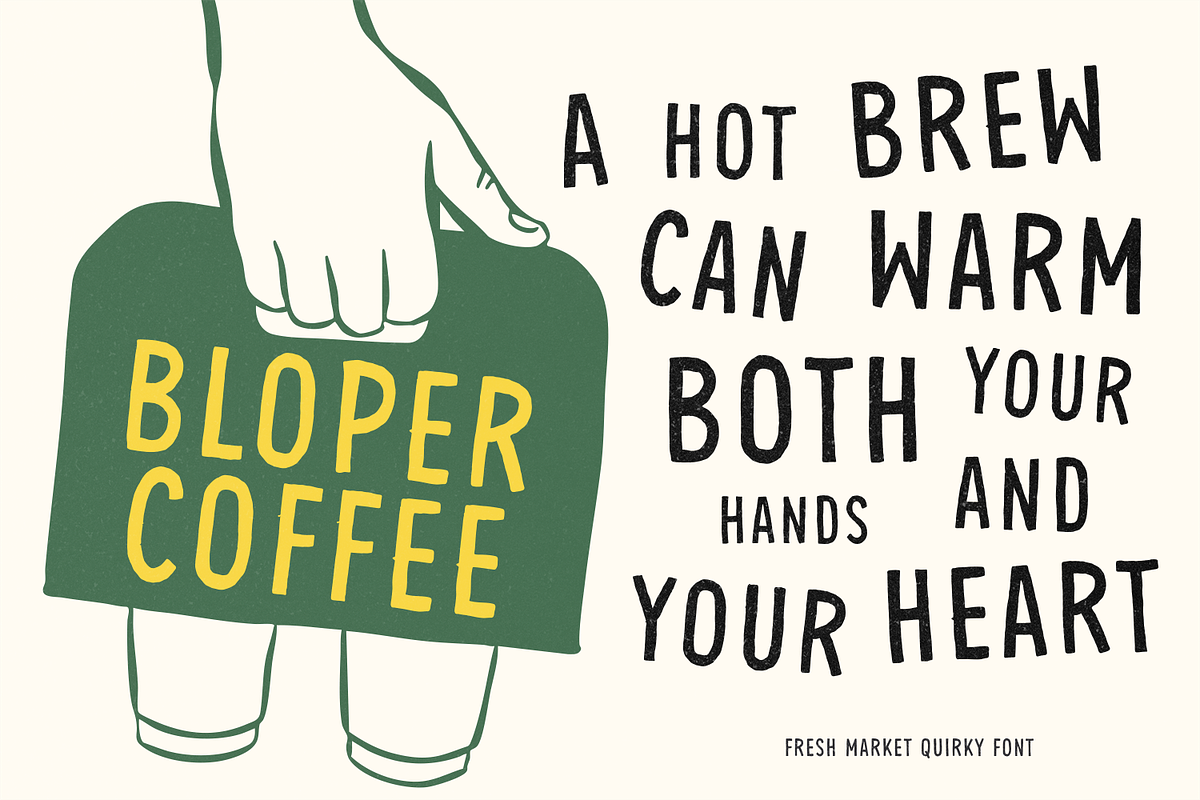 Fresh Market - A Hand-Drawn Fun Font, a Sans Serif Font by Lalalope (Photo 9 of 10)