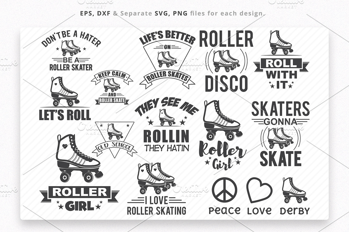 Roller Skating Bundle SVG, a Graphic by Dahuk Design