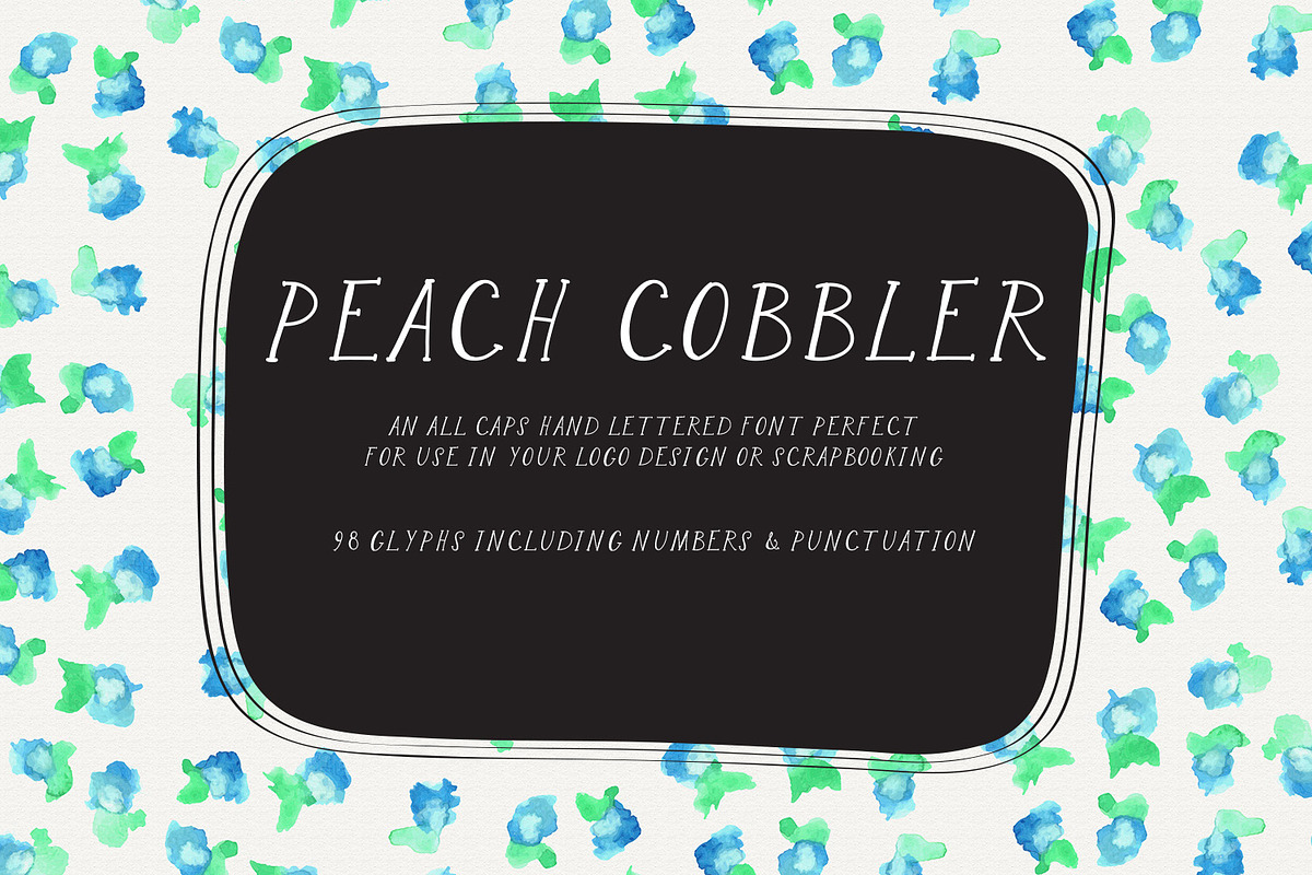 Peach Cobbler Handlettered Typeface preview 2
