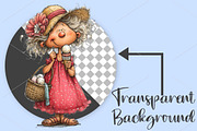 Funny Grandma Summer Clipart, a Seasonal Illustration by Canvas Craft (Thumbnail 2 of 7)