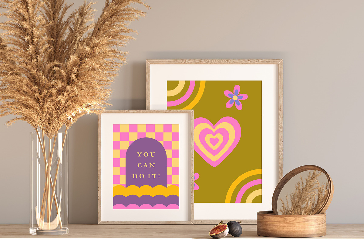 Retro 70s Groovy Posters wall print, an Illustration by Sofico (Photo 4 of 8)