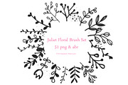 Flower doodles floral digital stamp, an Illustration by FOXYdigitalart (Thumbnail 3 of 4)