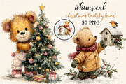 Whimsical Christmas Teddy Bear, a Seasonal Illustration by Craft Nest (Thumbnail 1 of 6)