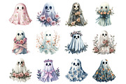Coquette Halloween Floral Ghost, an Illustration by Design Market (Thumbnail 4 of 4)