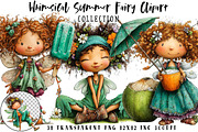 Whimsical Summer Fairy Clipart, an Illustration by OK Design (Thumbnail 1 of 6)