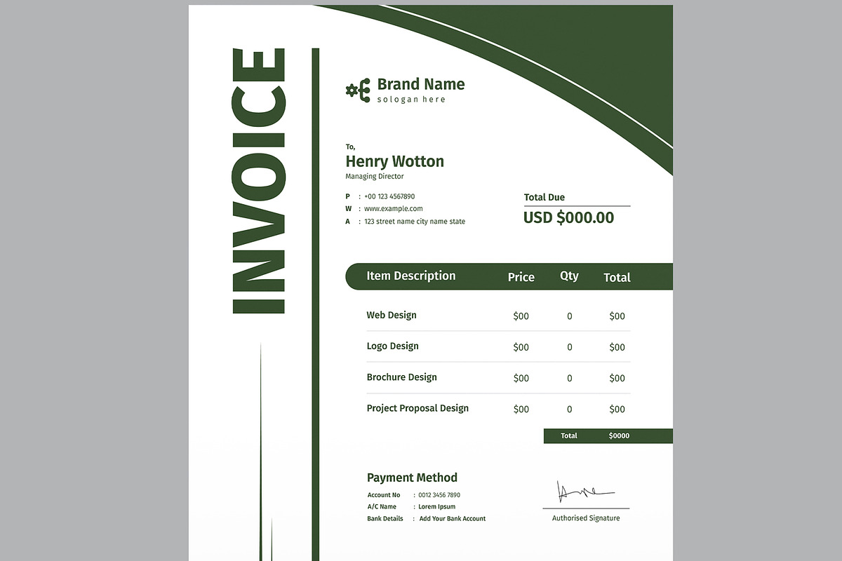 Invoice Payment Layout