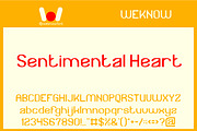 Sentimental Heart font, a Sans Serif Font by weknow (Thumbnail 1 of 5)