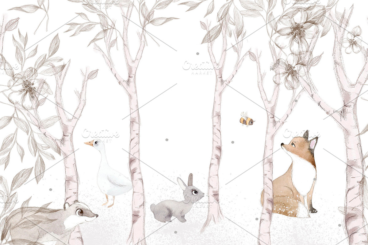 Fresco wall mural kids, a Texture Illustration by maniamantellina (Photo 1 of 3)
