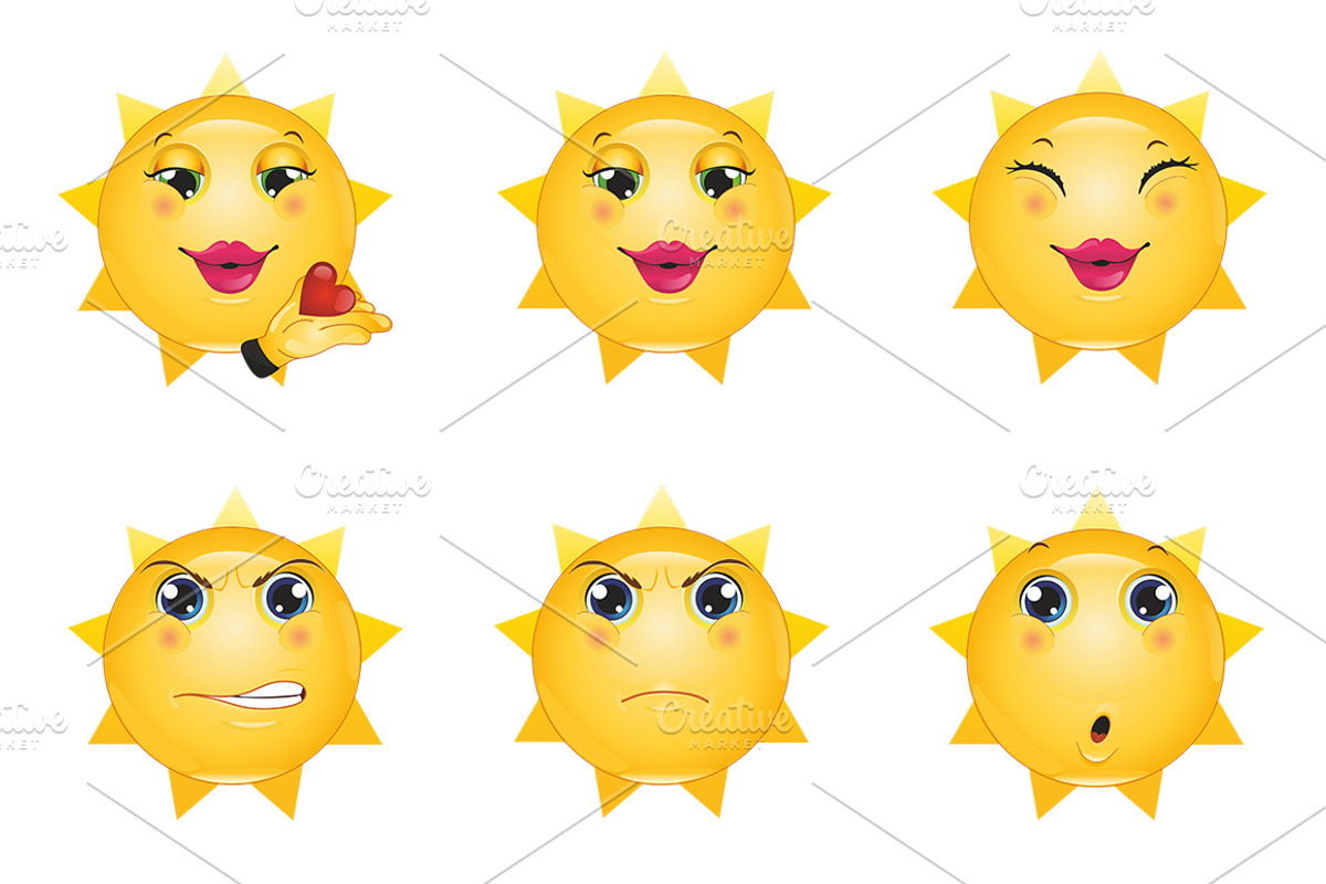 Sun Emoticons, an Emoji Icon by land art (Photo 9 of 13)