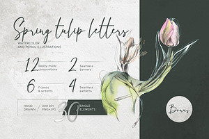 Spring tulip letters