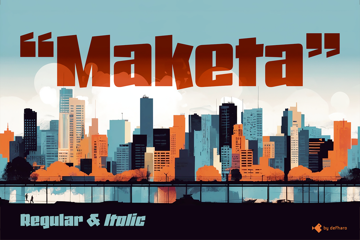Maketa display, a Sans Serif Font by deFharo (Photo 8 of 11)