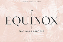 Equinox Stylish Font duo & logo set