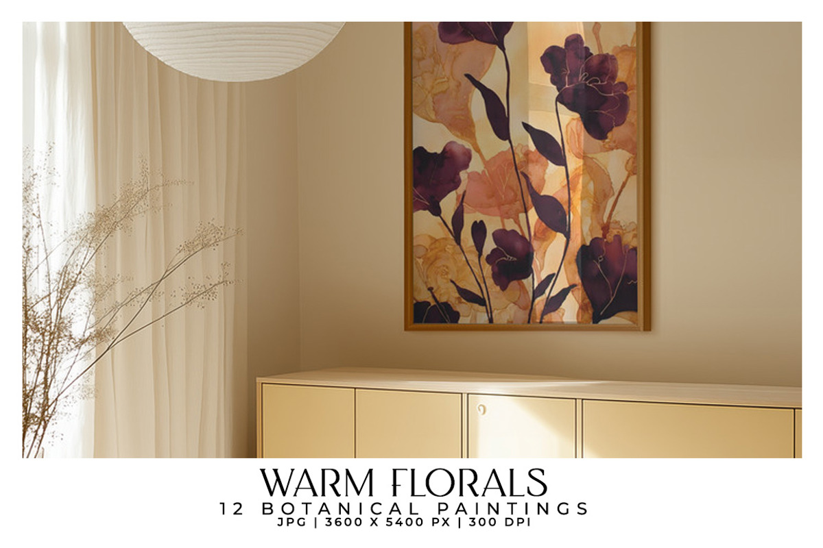 Warm Florals, a Decorative Illustration by Digital Art Creations (Photo 4 of 7)