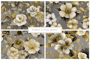 BUNDLE Surreal Floral Wall Mural