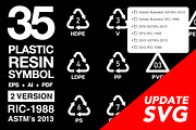 35 Plastics Resin Symbol Icon, an Icon by PremiumGoods (Thumbnail 1 of 3)
