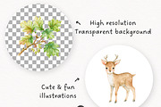Woodland Atelier Clipart Bundle, an Animal Illustration by PaintPixelCo (Thumbnail 14 of 15)