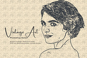 Vintage Art Effect, an Action Add-On by DesignCave (Thumbnail 1 of 5)