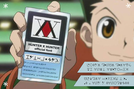 HUNTER X HUNTER symbol font, a Font by MDP TYPEFACES