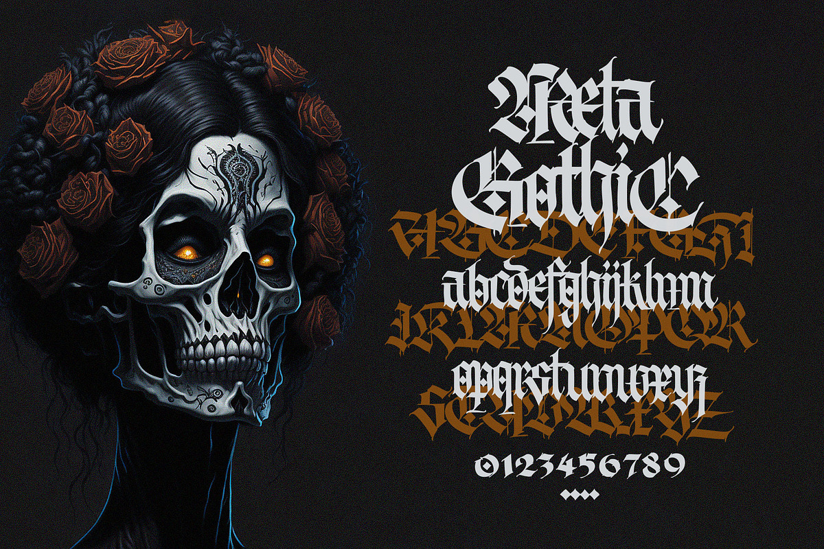 Gothic vector letters - 13, an Object Graphic by GeekClick (Photo 1 of 16)