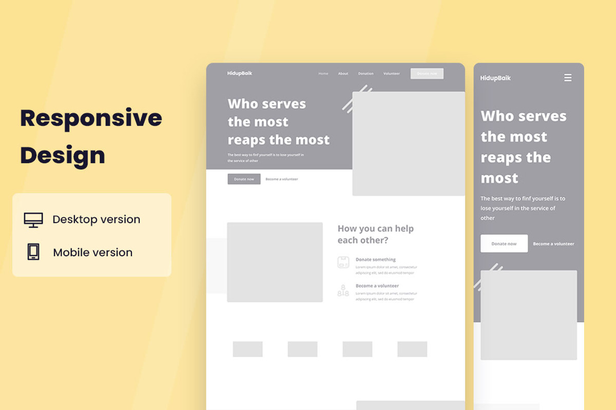 Charity Fundraising Wireframe, a Wireframe Template by INSPR STD (Photo 5 of 6)