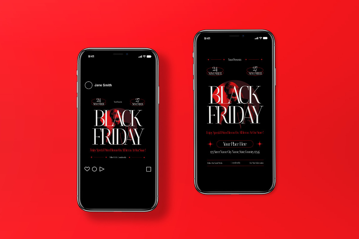 Gothic Style Black Friday Flyer Set, a Flyer Template by graphicook