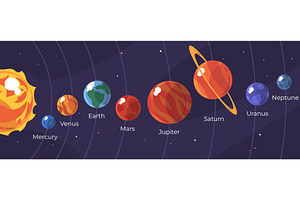 Solar system planets. Planetarium, an Illustration by Stock-Smart-Start