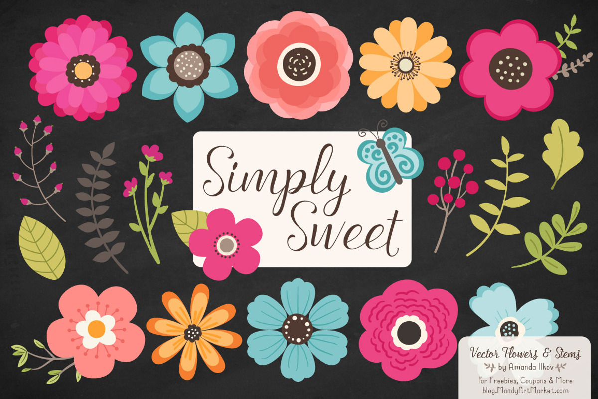 Bohemian Flowers Clipart, an Illustration by Amanda Ilkov (Photo 2 of 4)