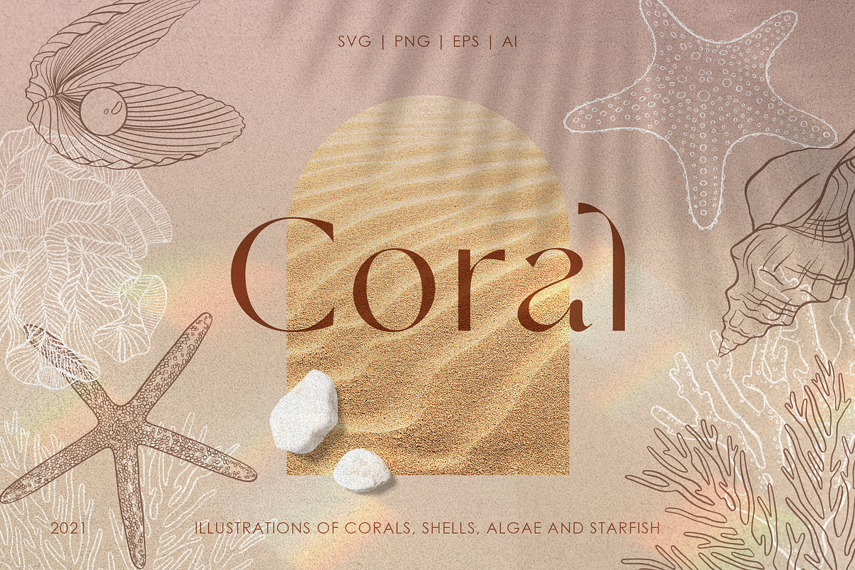 Coral - Marine Collection, an Illustration by PatrushevaYana (Photo 8 of 8)