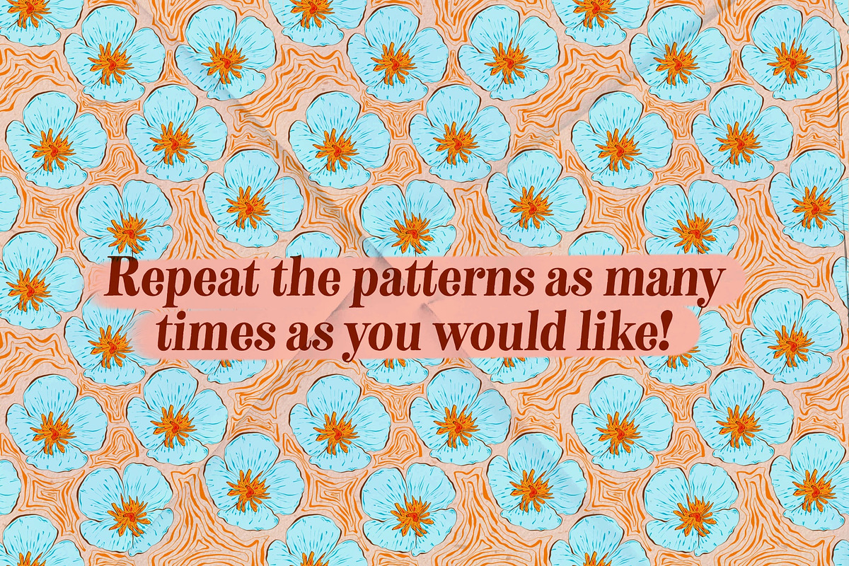 Retro Wildflowers - Bold Flowers, a Texture Illustration by Dear Darling Design (Photo 6 of 11)