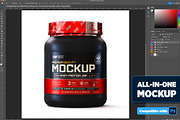 2lb Whey Protein Jar Mockup C1-Pro, a Packaging Mockup by Design Warlord (Thumbnail 2 of 16)