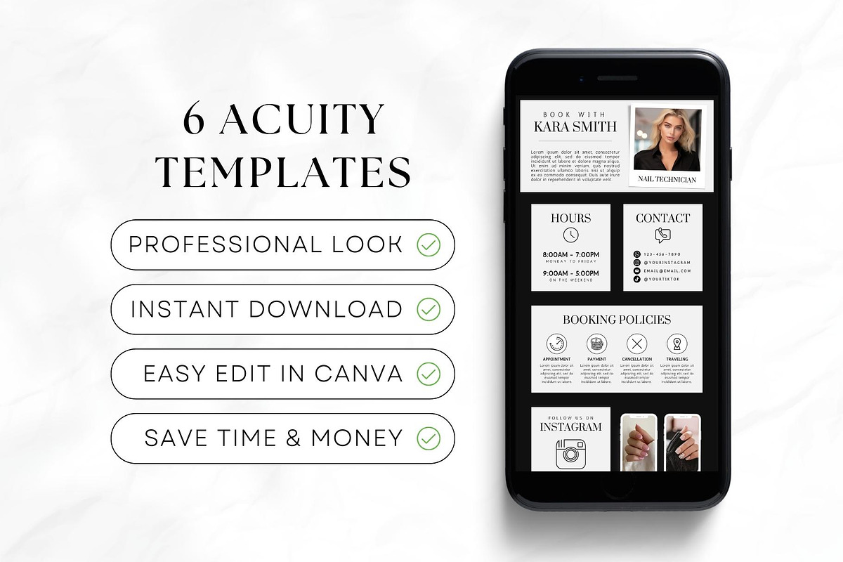 Nail Tech Acuity Scheduling • Canva, a Websites & App Template by OniriqveDesigns (Photo 6 of 8)