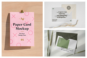 Stationery Paper Card Mockups Vol.01