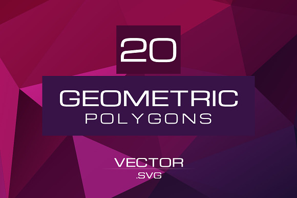 Geometric Polygons Vector Pack preview 5