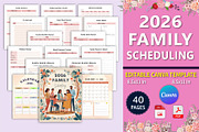 2026 Family Scheduling Planner, a Stationery Template by Designmela01 (Thumbnail 1 of 7)