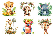 Baby Safari Png, Baby Jungle Animals, an Illustration by CreationArt (Thumbnail 4 of 5)