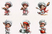 cute-little-chef-clipart, a Seasonal Illustration by CreationArt (Thumbnail 3 of 7)
