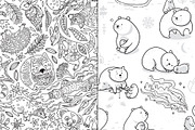 41 Seamless Coloring Patterns, a Pattern Graphic by PenguinHouse (Thumbnail 12 of 12)