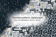 Winter House Christmas Digital Paper, a Pattern Graphic by Artmanata (Thumbnail 3 of 10)