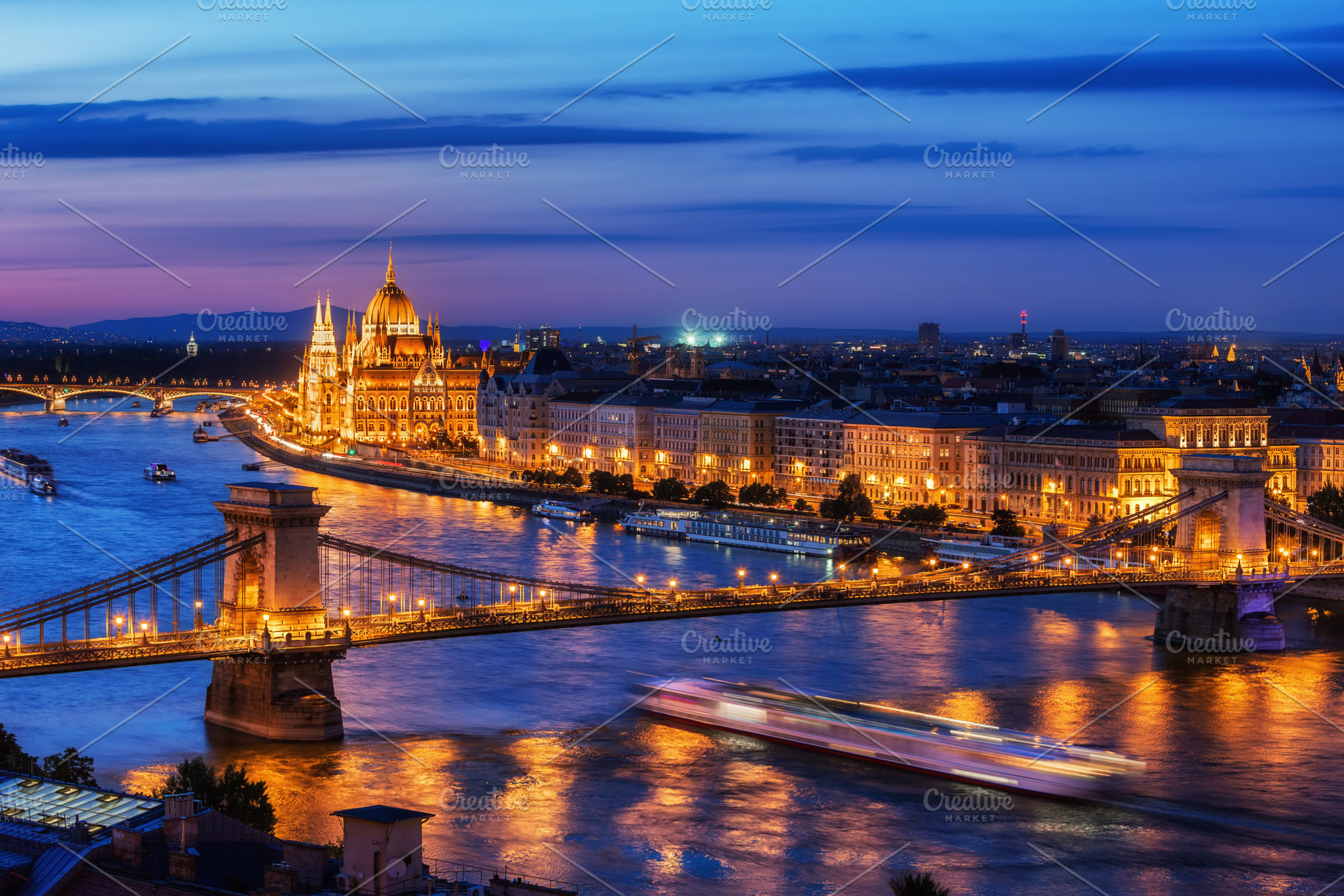 Budapest City in Hungary at Evening, an Architecture Photo by Artur Bogacki