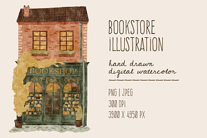 Bookshop | hand drawn illustration