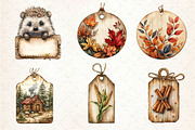 Vintage Wooden Autumn Tags Clipart, an Illustration by Dream Creation (Thumbnail 5 of 6)