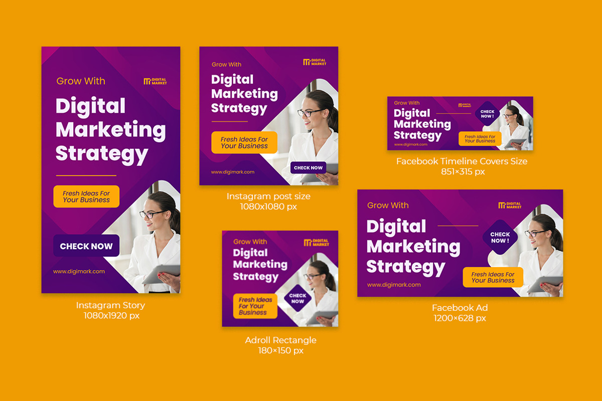 Digital Marketing Google Ads Banner, a Marketing Template by kerismaker (Photo 4 of 4)