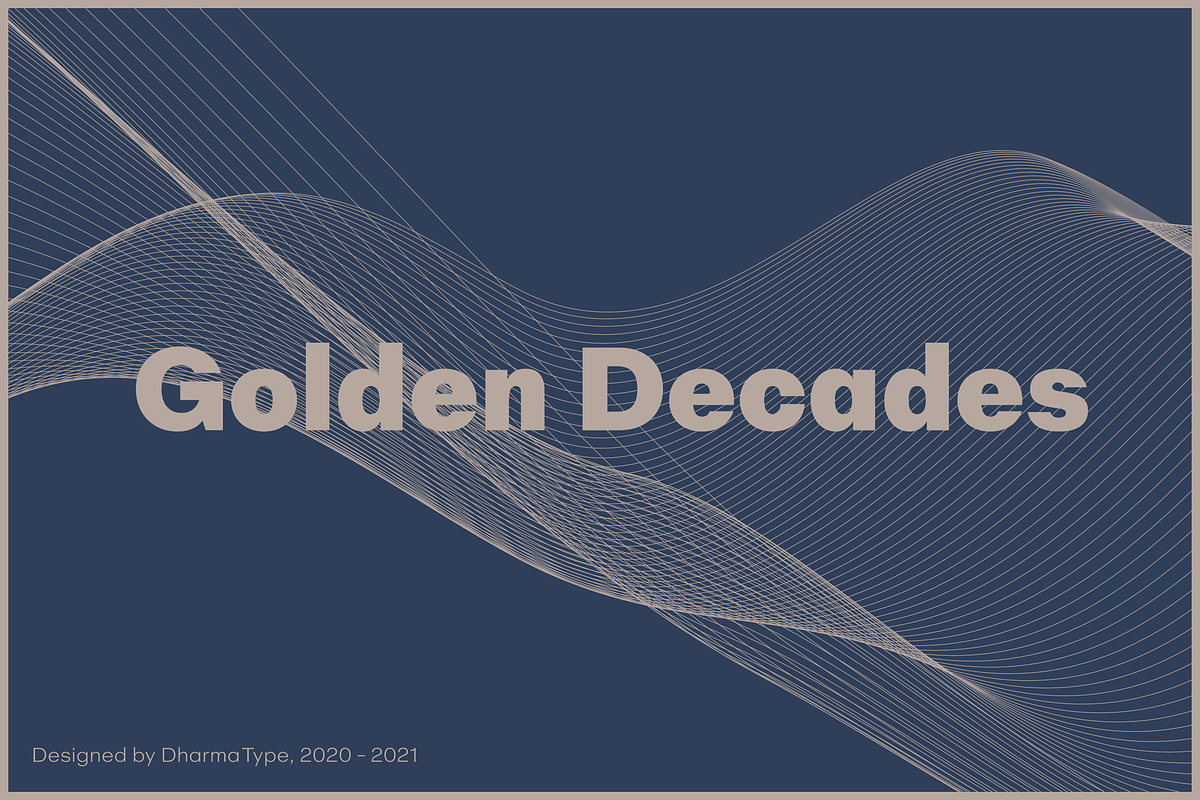 Golden Decades, a Sans Serif Font by Dharma Type (Photo 1 of 12)