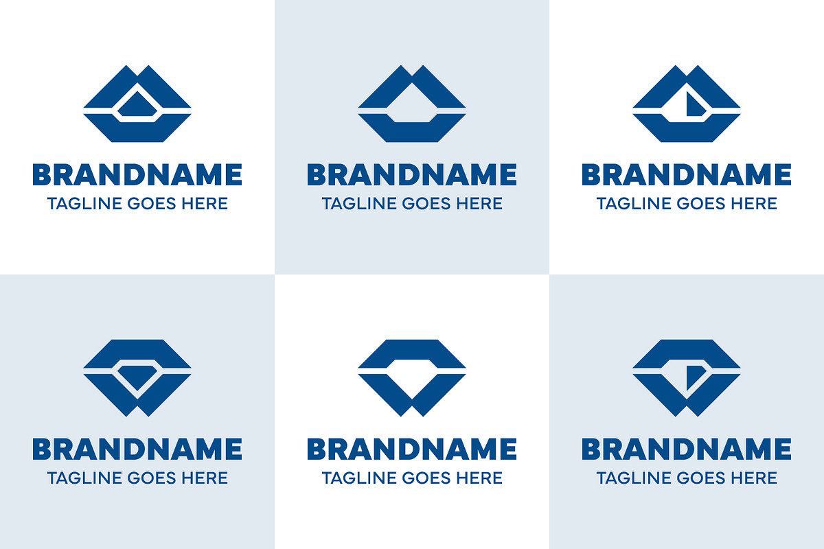 Letter W or M Diamond Logo Set, a Branding & Logo Template by Pray Art Design Studio (Photo 1 of 2)