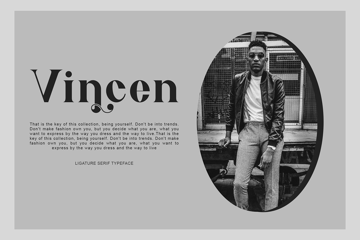 Hevin Ligature Serif Typeface, a Serif Font by yaqublekker (Photo 6 of 10)