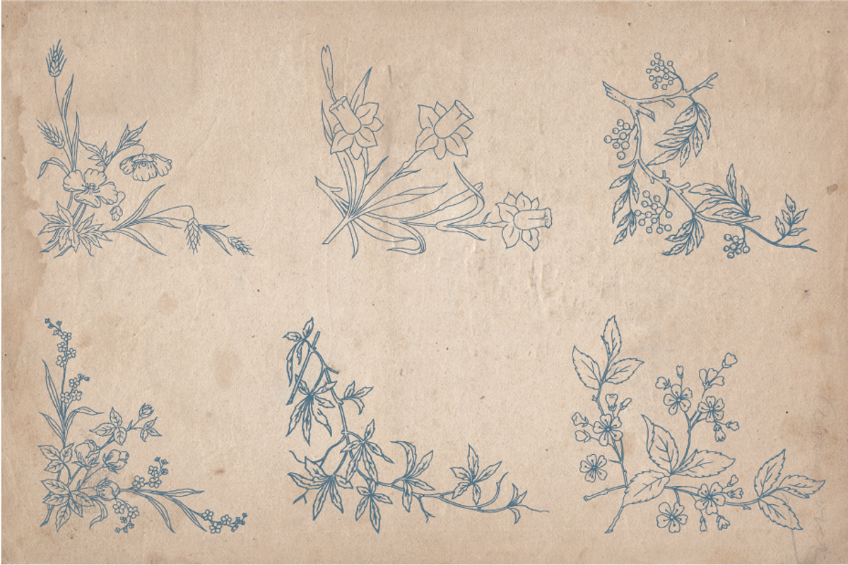 22 Vintage Floral Corners, an Object Graphic by Mr Vintage (Photo 4 of 5)