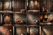 Brown Vintage Studio Backgrounds, a Background Graphic by Walllow Creatives (Thumbnail 1 of 3)